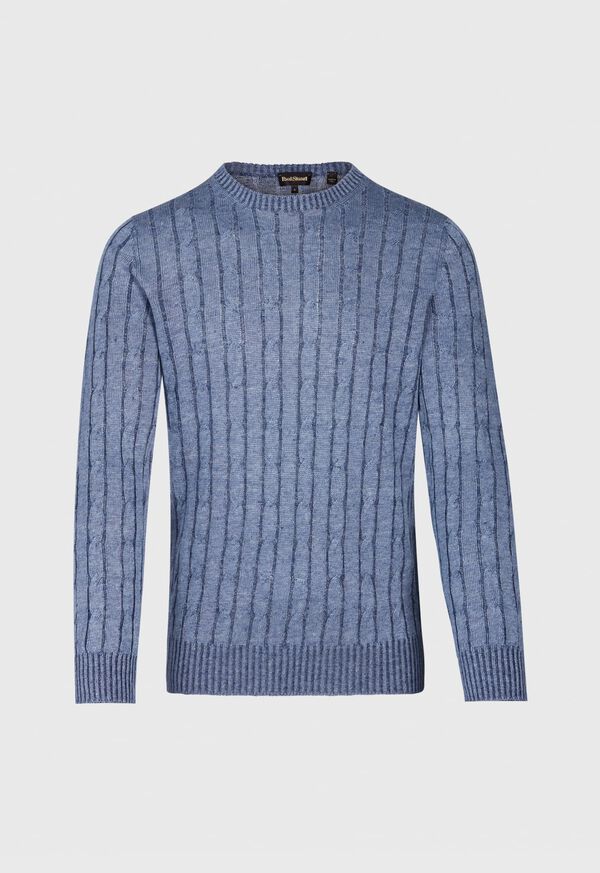 Paul Stuart Linen Cable Crewneck Sweater, image 1