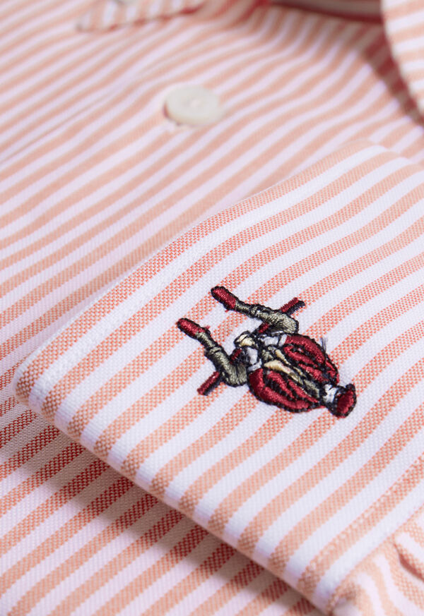 Paul Stuart Striped Oxford Logo Sport Shirt, image 3