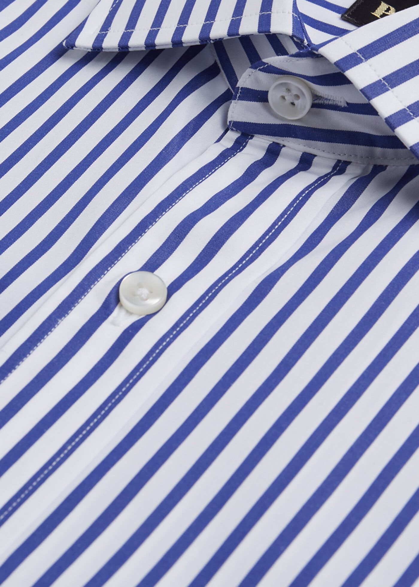 Blue and white striped dress shirt mens store
