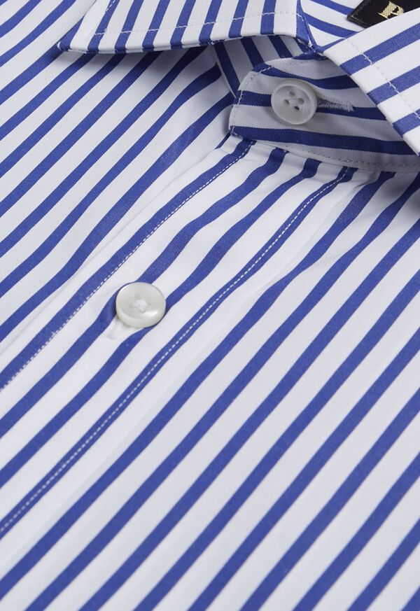 Paul Stuart Slim Fit Blue Bold Bengal Stripe Dress Shirt, image 2