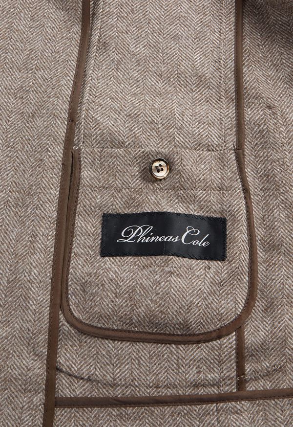 Paul Stuart Wool Blend Herringbone Soft Jacket, image 3