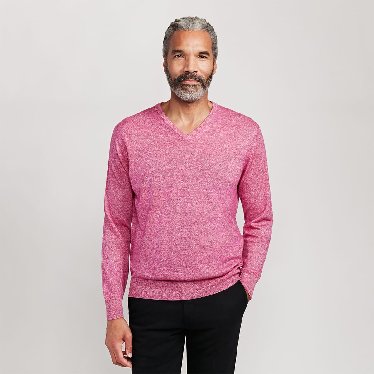 Marled v neck new arrivals sweater