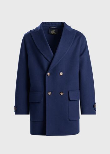 Paul Stuart Cashmere Military Style Coat