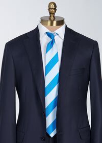 Paul Stuart Printed Silk Wide Bar Stripe Tie, thumbnail 2
