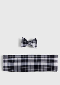 Paul Stuart Wool Plaid Bow Tie and Cummerbund Set, thumbnail 1